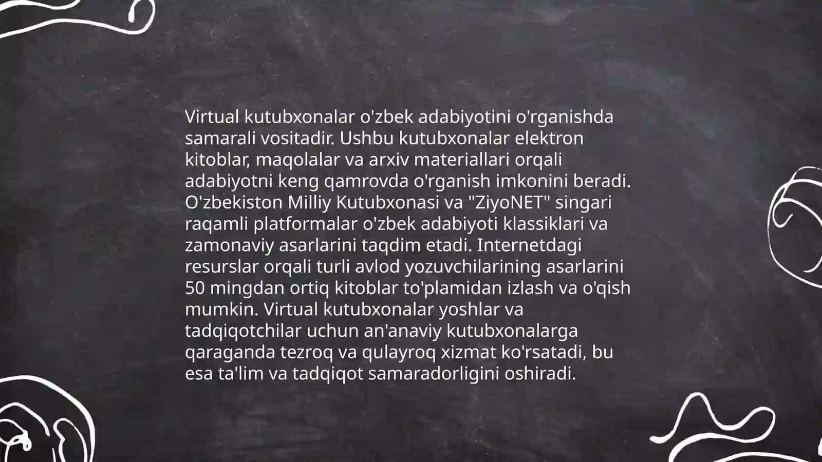 Virtual muzeylar, virtual kutubxona materiallaridan o'zbek tili va adabiyot darslarida foydalanish 4