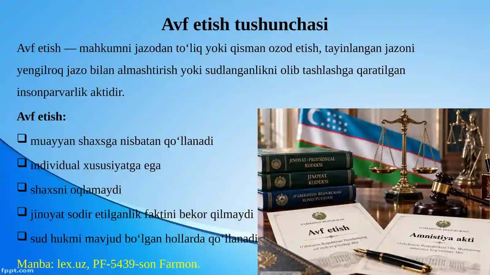 Ishni Sudga Qadar Yuritish Bosqichida Avf Etish va Amnistiya Aktini Qo‘llash 4