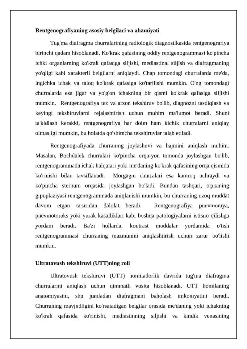 Tug'ma diafragma churralarining radiologik diagnostikasi 4