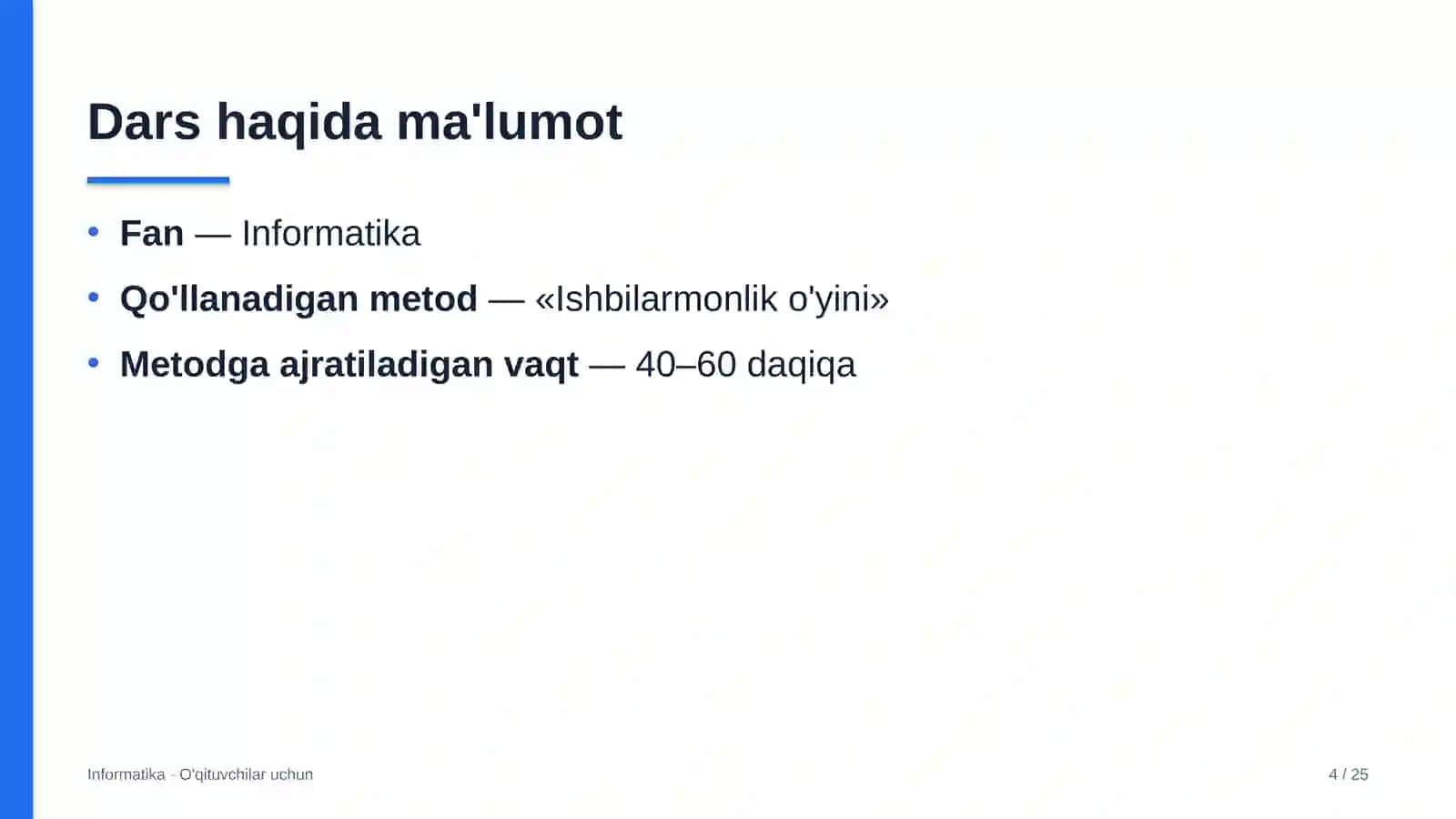 informatika darslarida ishbilarmonlik o'yini metodidan foydalanish 2245 4