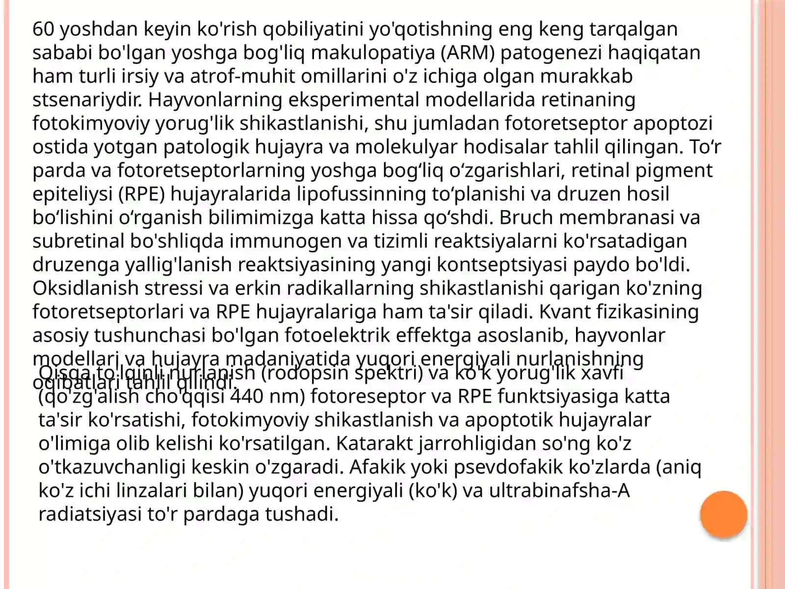 To’rpardagi fotokimyoviy jarayon. Rangsezish nazariyalari 4