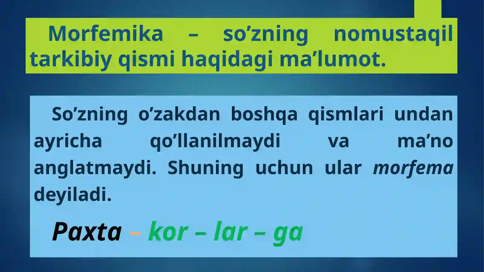 So’zning morfem tarkibi 4