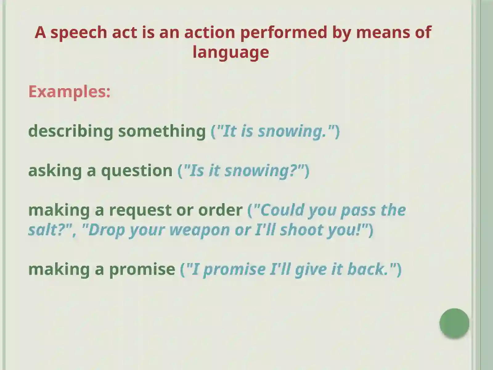 Speech Acts and Events 4