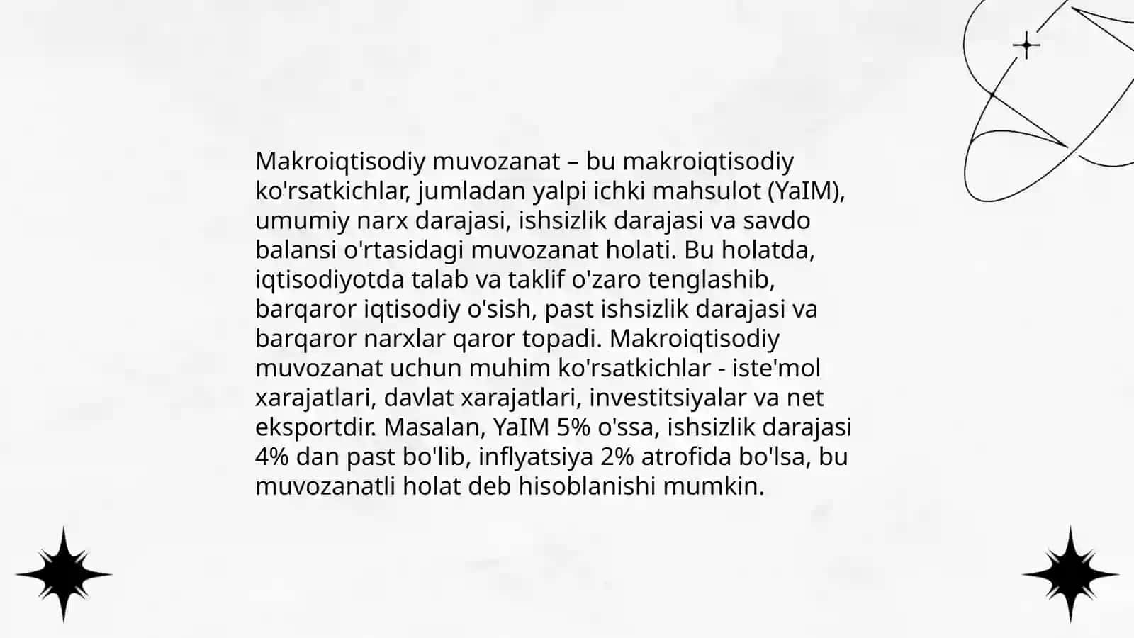 Keynsning tovarlar va xizmatlar bozorida makroiqtisodiy muvozanat modeli.Pul bozori muvozanati 4