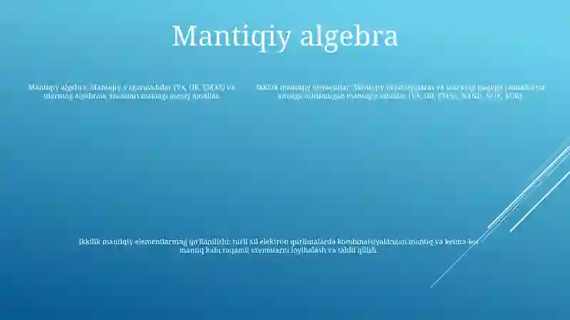 Ikkili Mantiqiy Elementlar 4