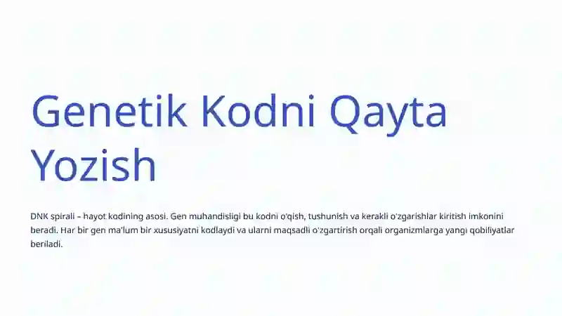 Gen Muhandisligi Mahsulotlari 4
