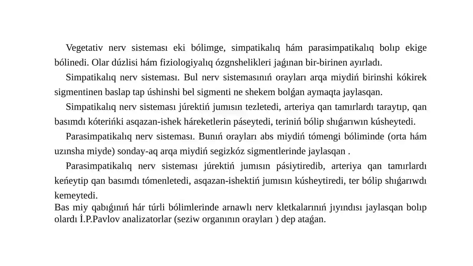 Vegetativnervsisteması.Seziwaǵzalar 4