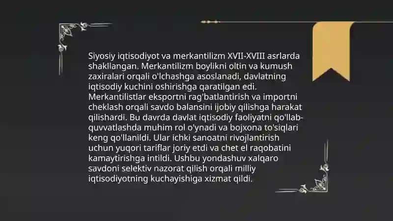 Siyosiy iqtisodiyotning yuzaga kelishi 4