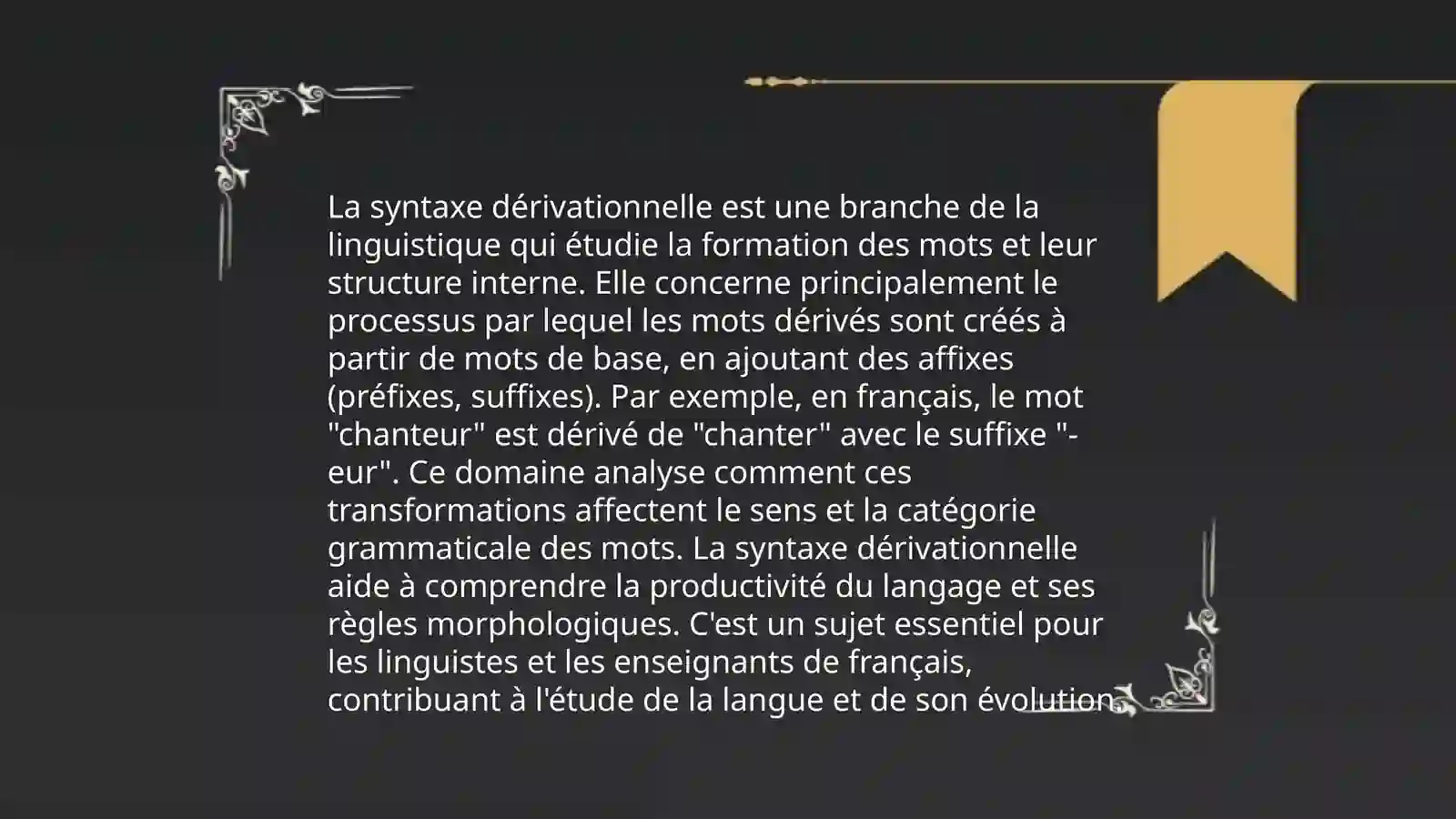 Les modeles dérivationnels 4