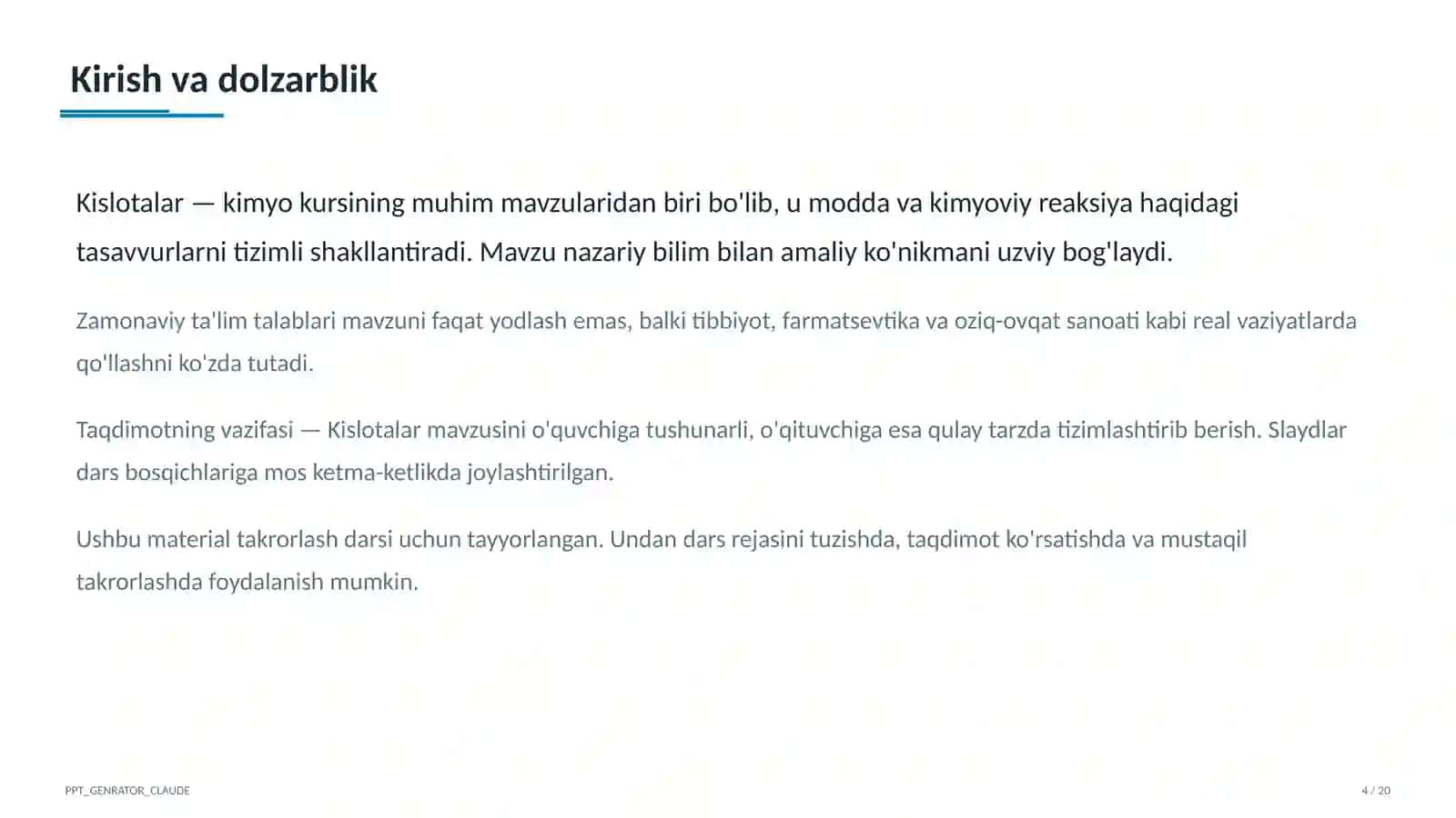 Kislotalar (8-sinf) 4