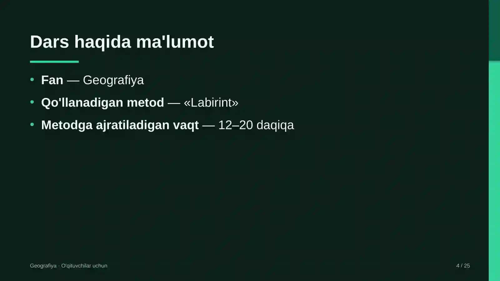 geografiya darslarida labirint metodidan foydalanish 8541 4