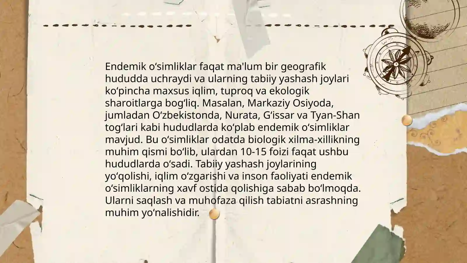 Fargʻona Davlat Universiteti Tabiiy fanlar fakulteti Ekologiya yoʻnalishi 2360-guruh talabasi Doniyorova Dildora 4