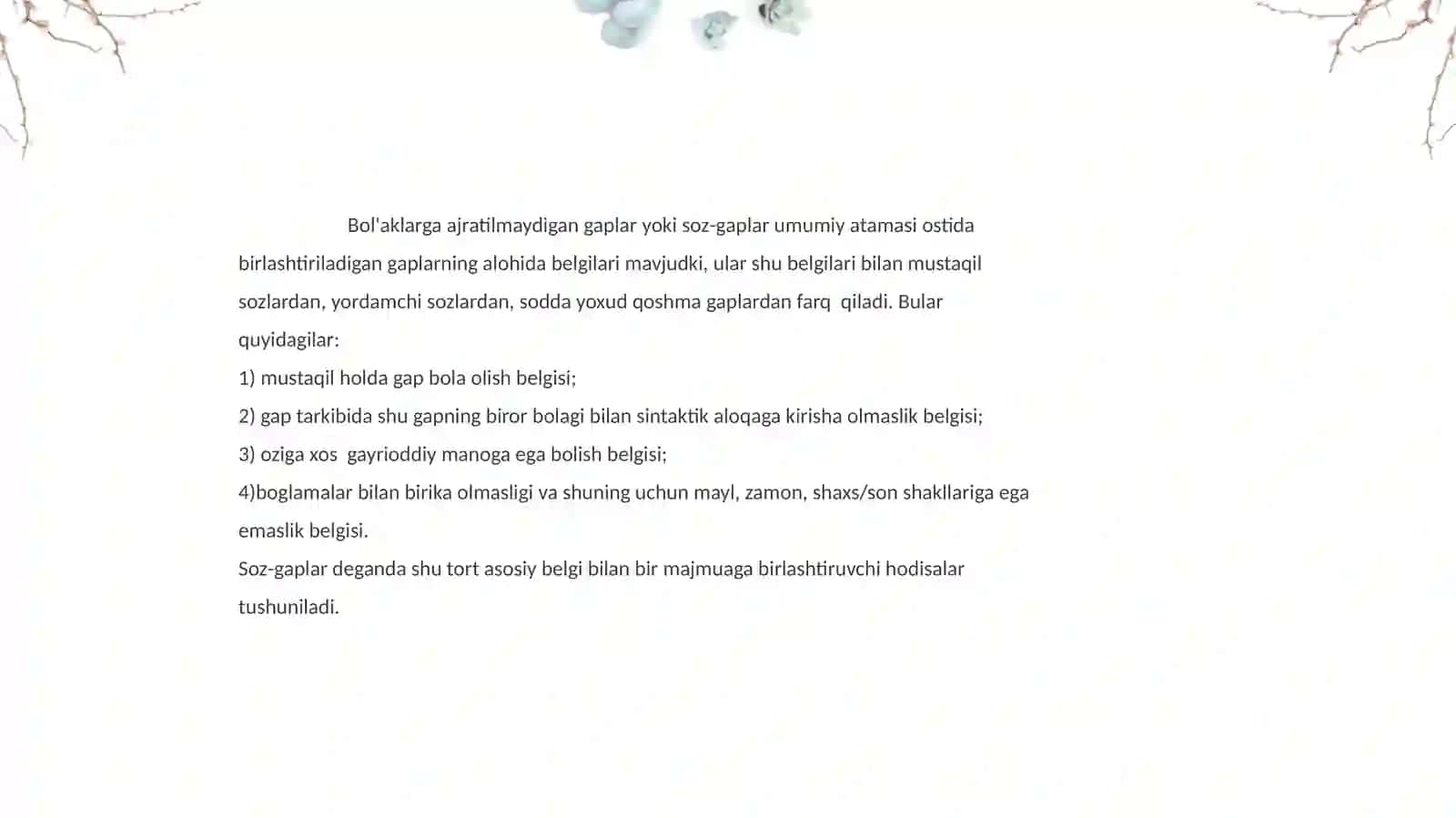 SO'Z-GAP TIZIMI HAQIDA 4