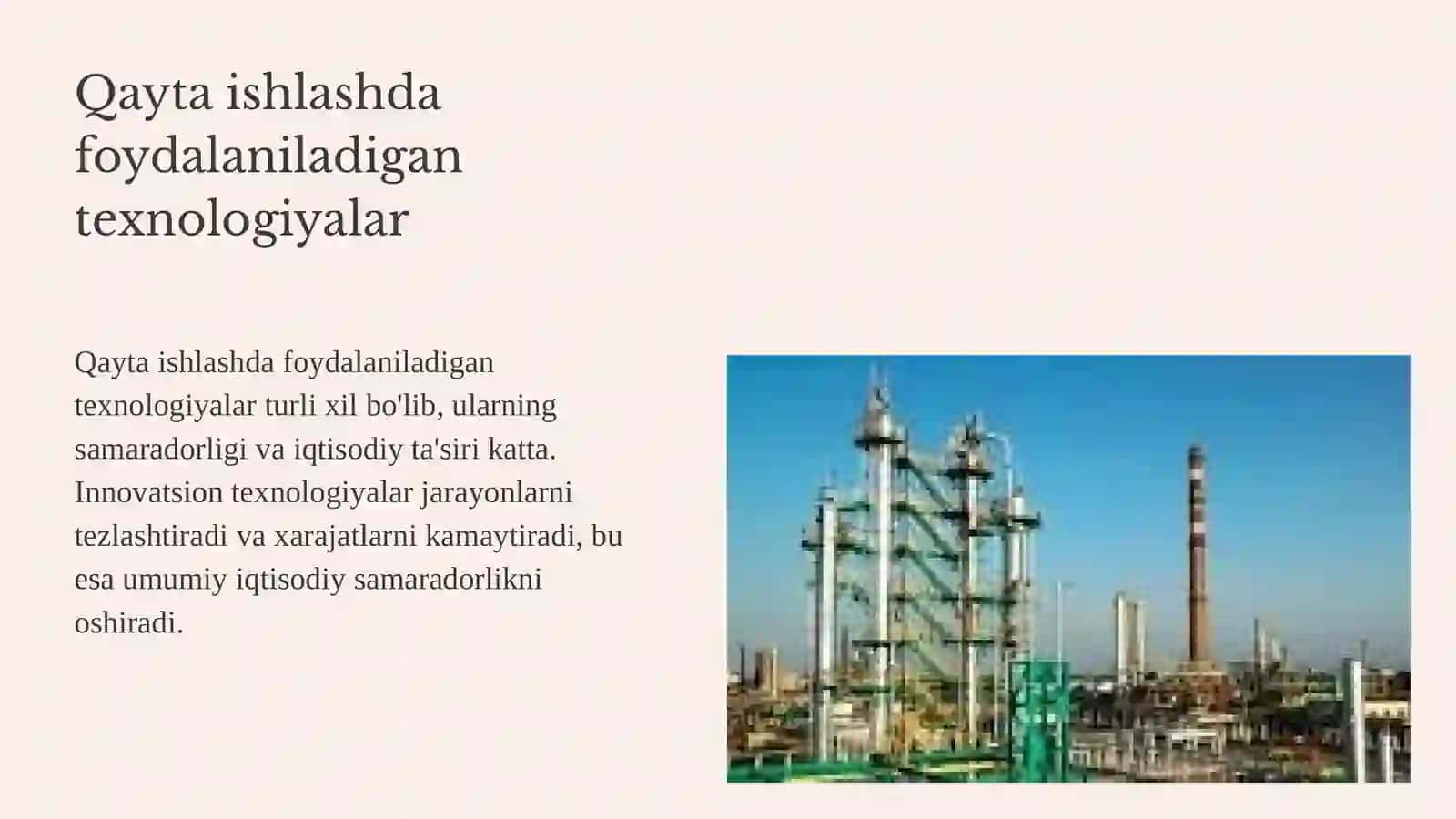 Qayta ishlash vauningiqtisodiymohiyati 4