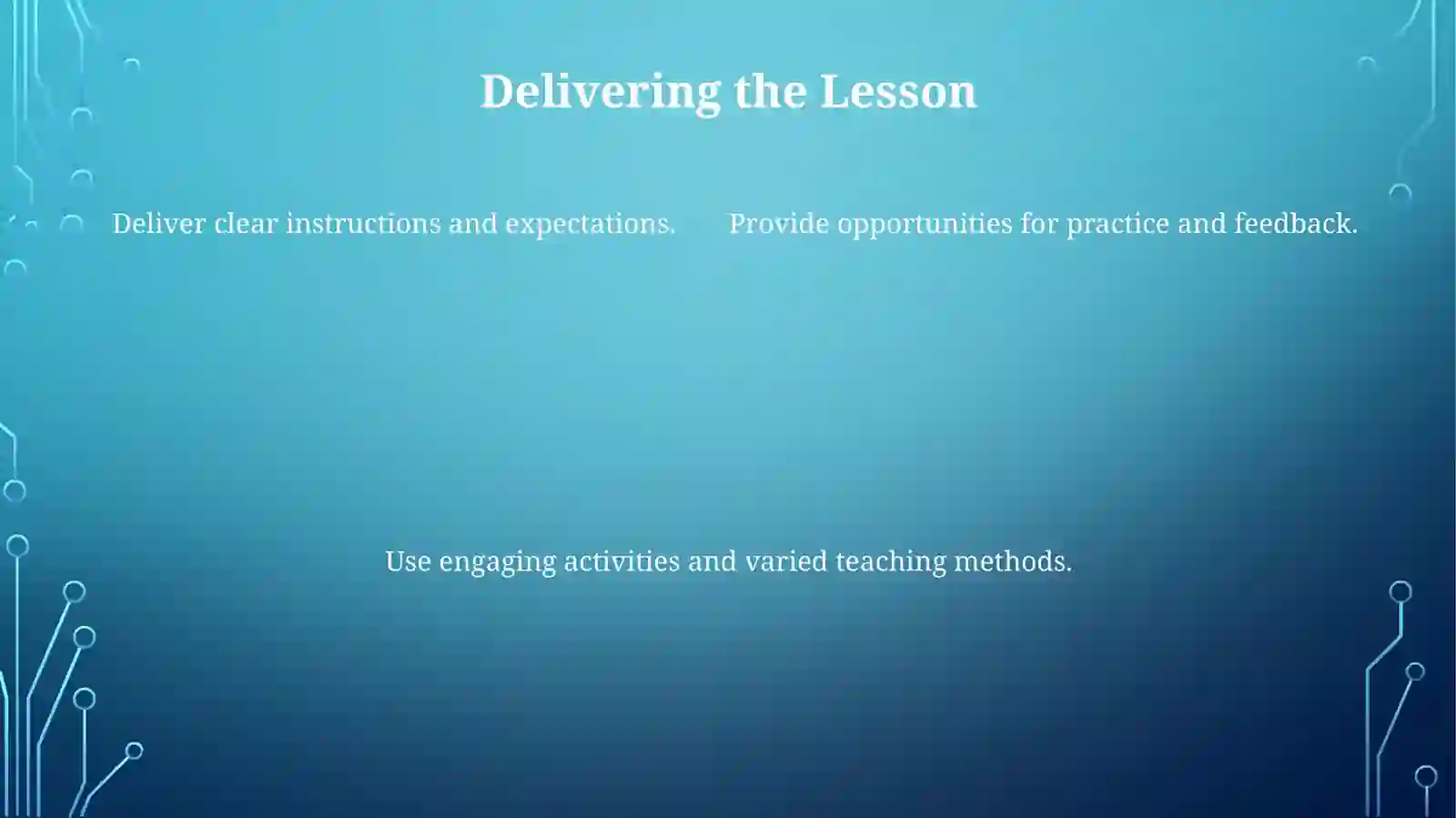 Conducting a microlesson 4