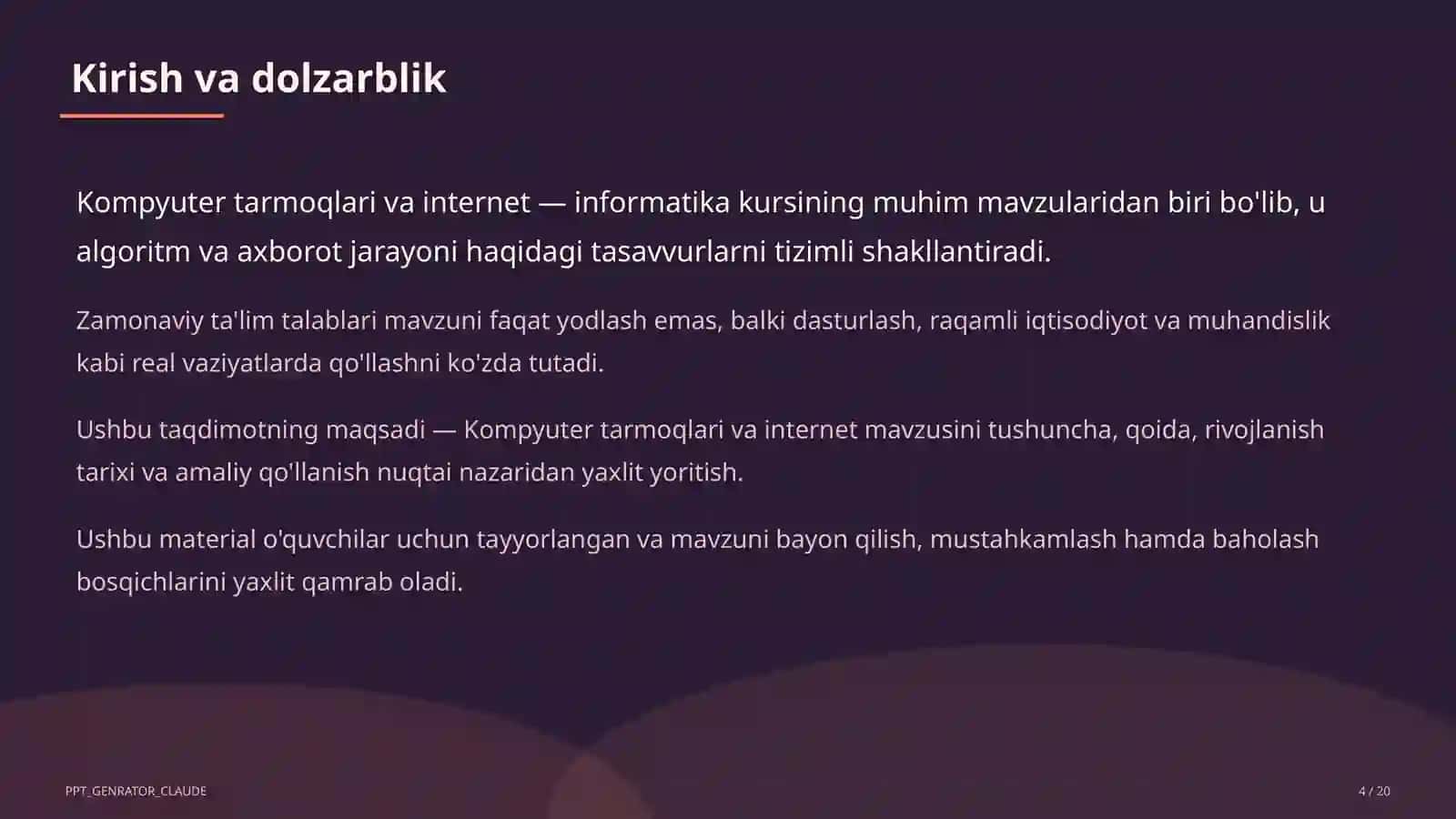 Kompyuter tarmoqlari va internet (9-sinf) 3