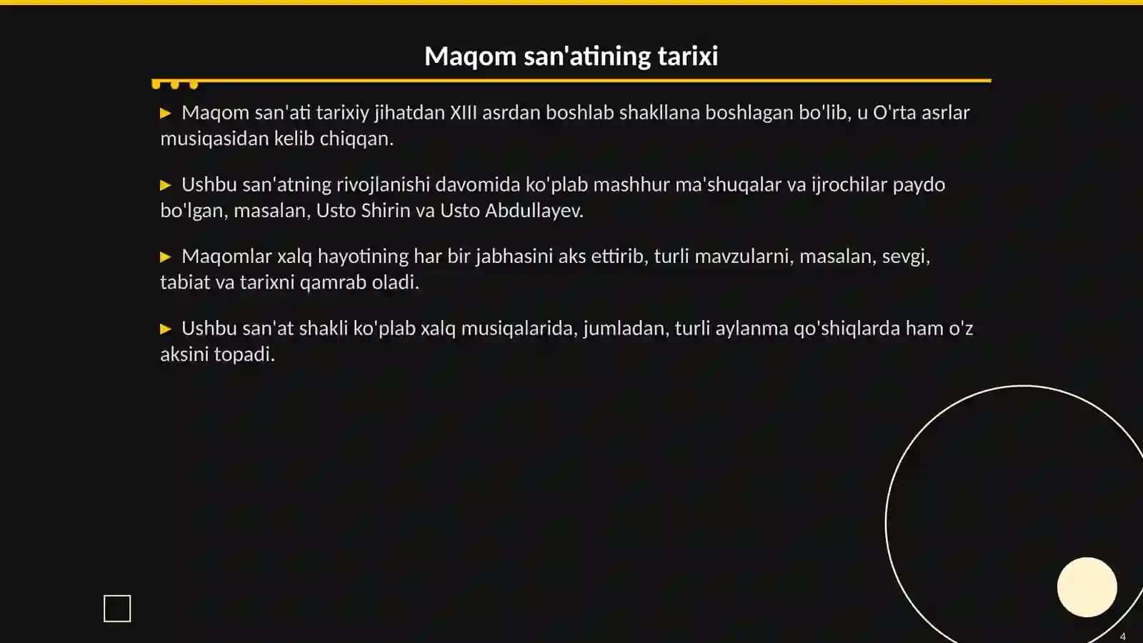 Maqom san'ati: Musiqadagi O'rni va Ahmiyati? 4