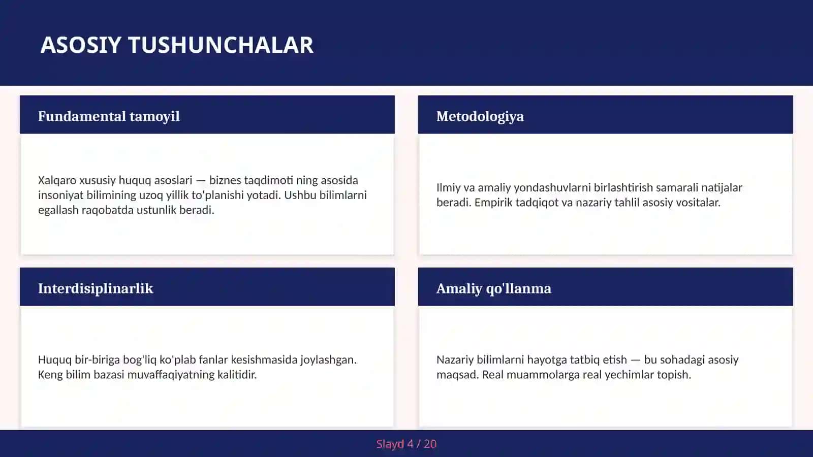 Xalqaro xususiy huquq asoslari — biznes taqdimoti 4