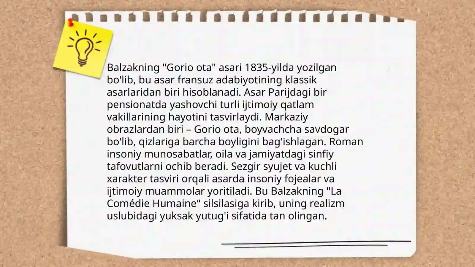 Ota va Gorio ota asarlari tahlili 4