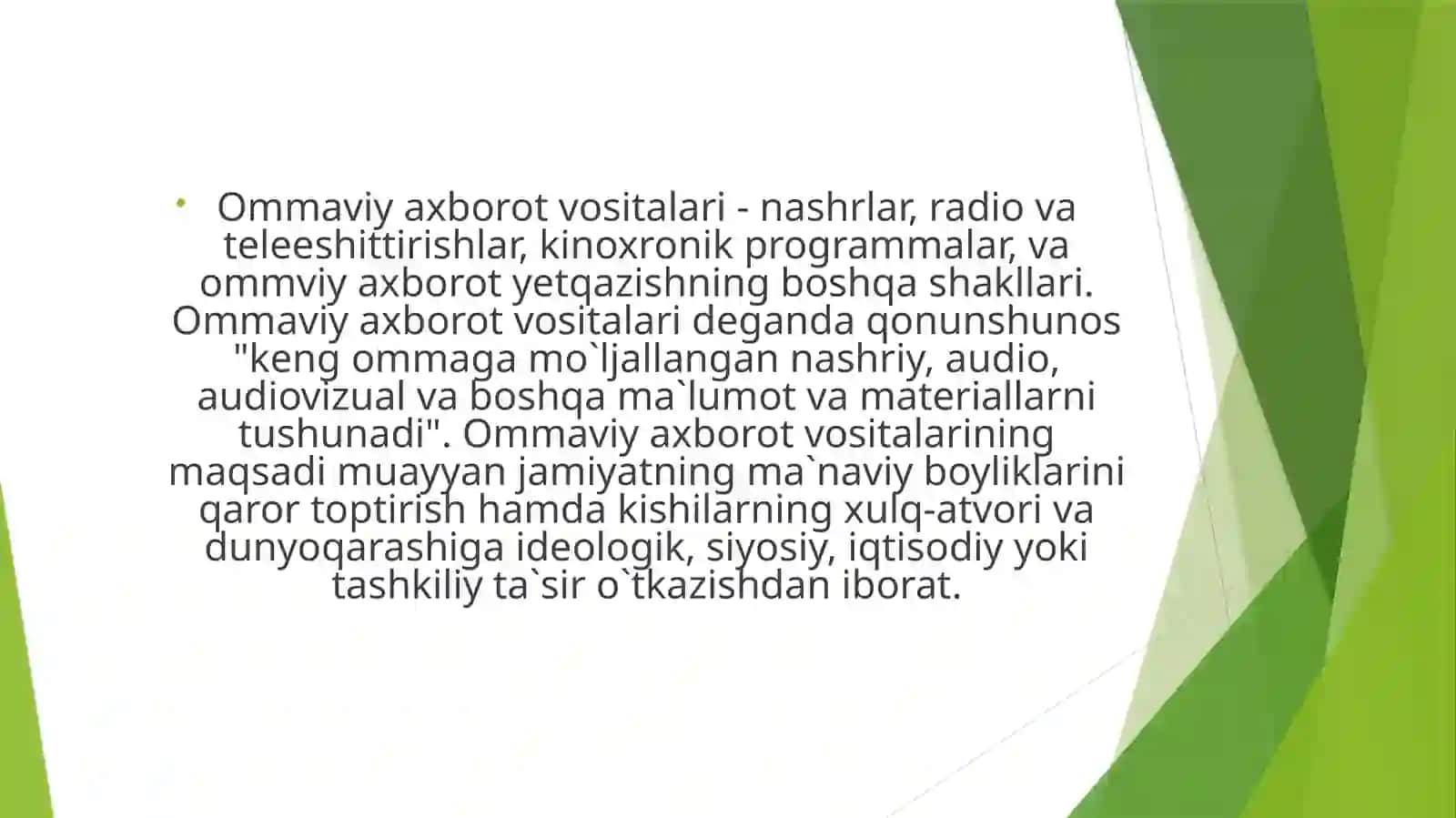 Ommaviy axborot vositalari 4