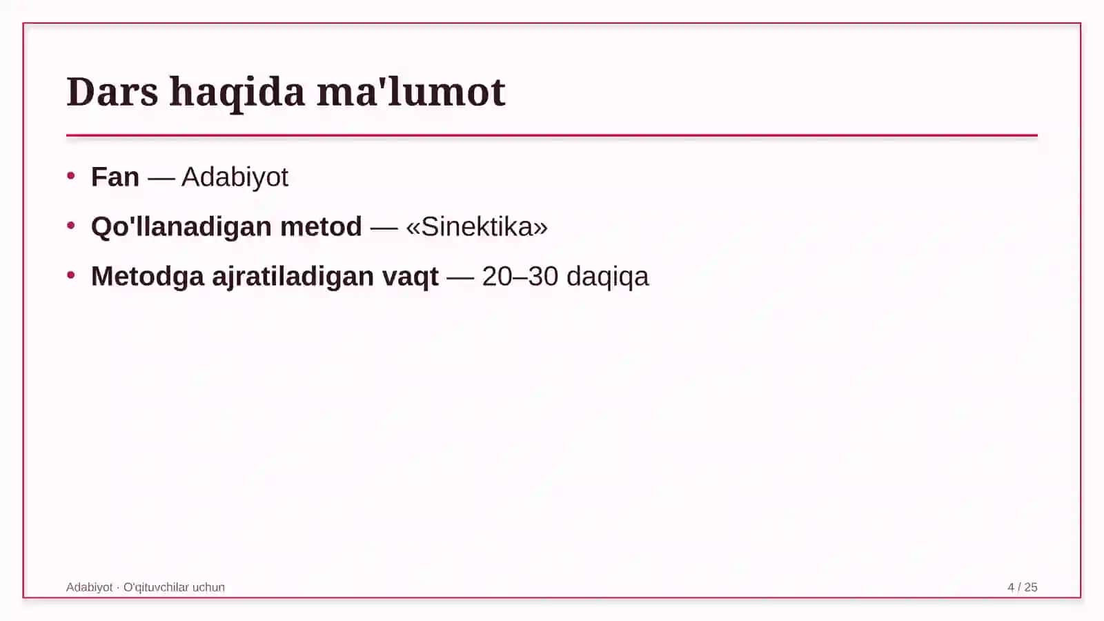 adabiyot darslarida sinektika metodidan foydalanish 6361 4
