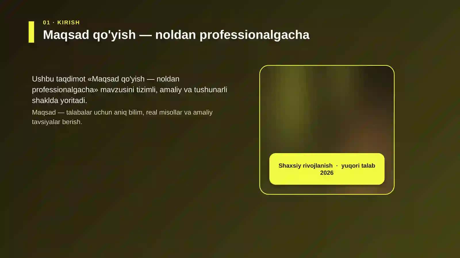 Maqsad qo'yish — noldan professionalgacha 4