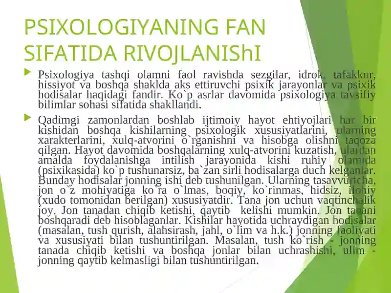 Psixologiya fanining dolzarb muamolari predmeti va metodlari 4