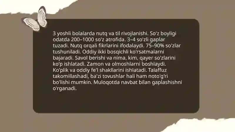 Jismoniy o'sish va motor ko'nikmalari 4