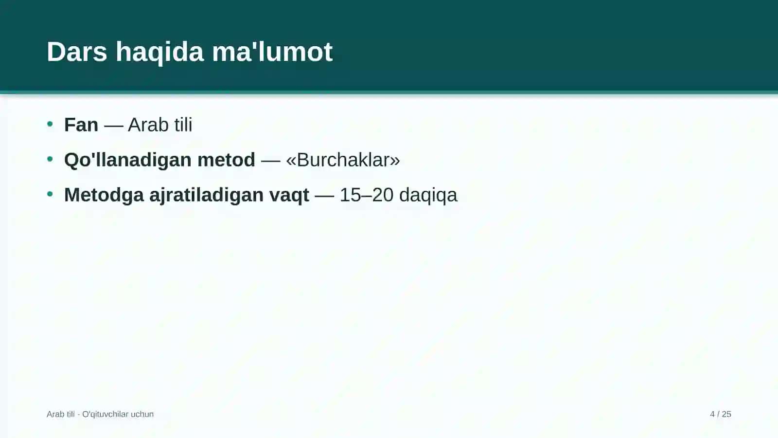arab tili darslarida burchaklar metodidan foydalanish 6153 4