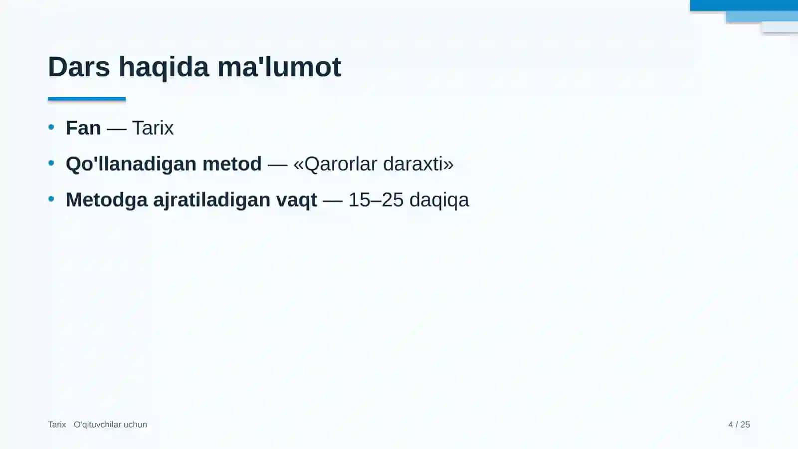tarix darslarida qarorlar daraxti metodidan foydalanish 8106 4