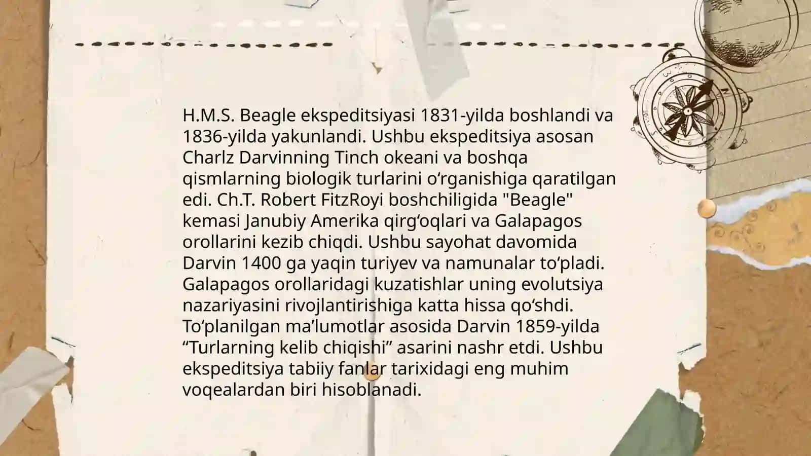 Chars Darvinning ilmiy ekspeditsiyasi va kuzatuv nazaryasi 4