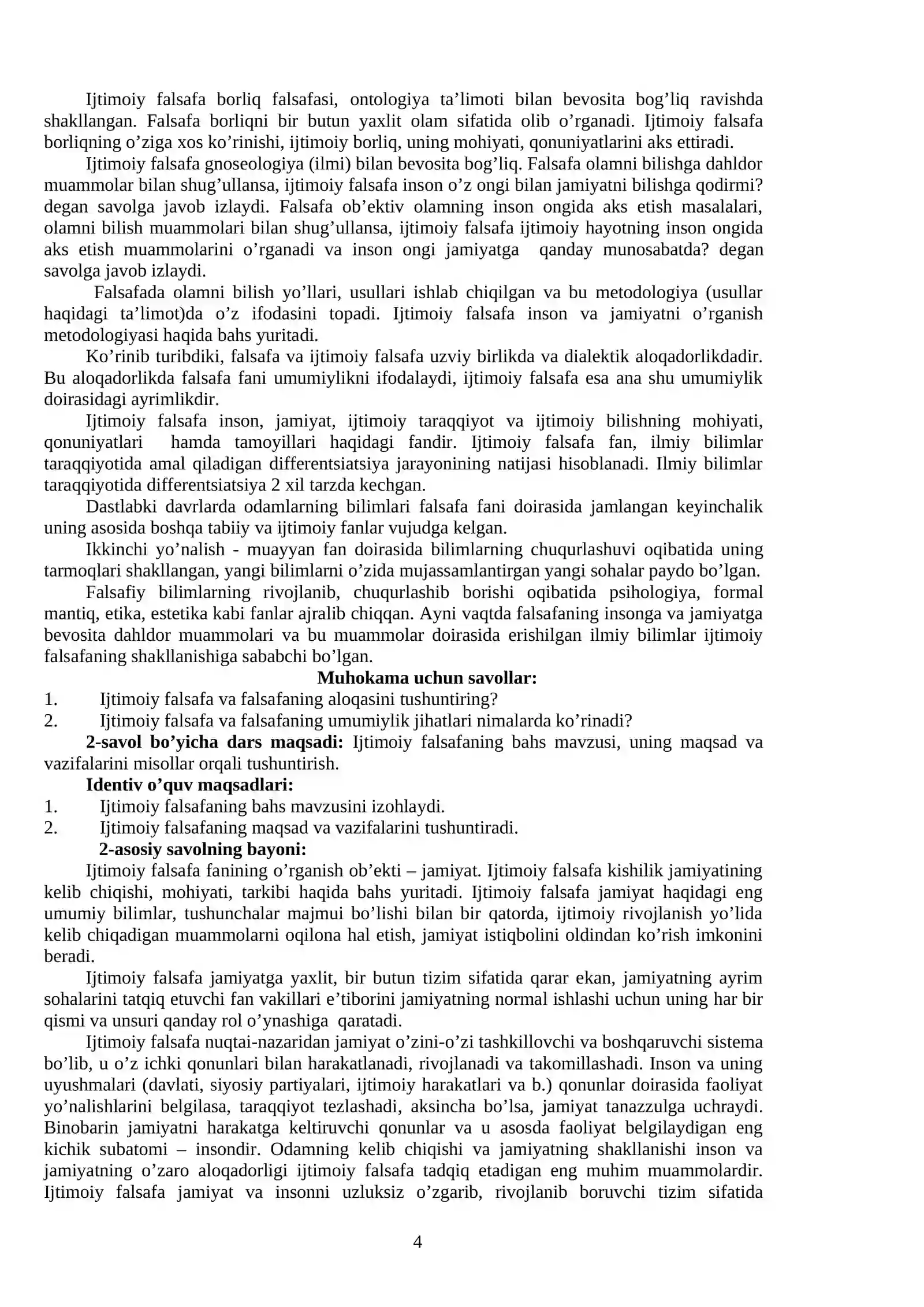 Ijtimoiy Falsafa 4