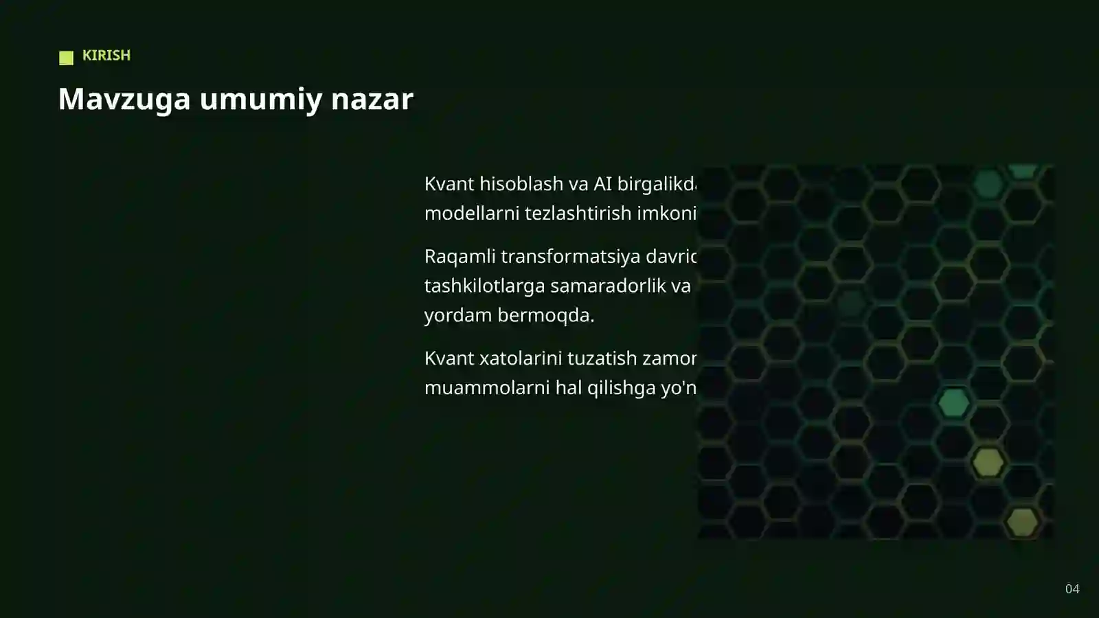 KVANT HISOBLASH VA AI 4