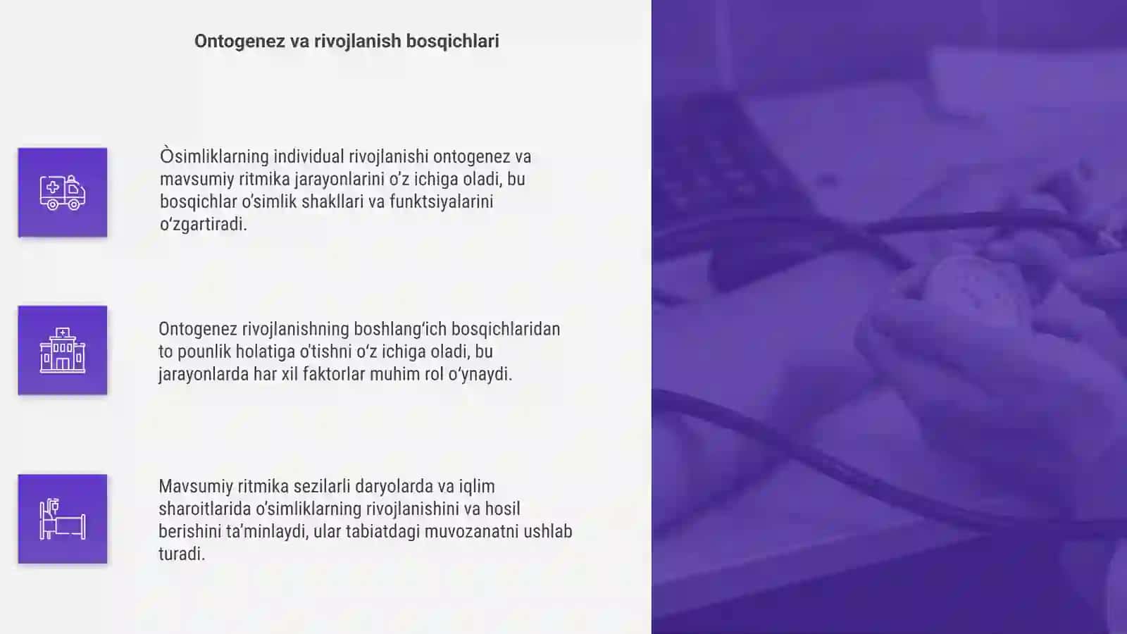 Òsimliklarning individual rivojlanishi ontogeniz va mavsumiy ritmika 4