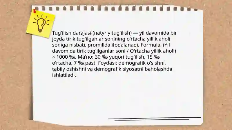 Aholi Statistikasi 4