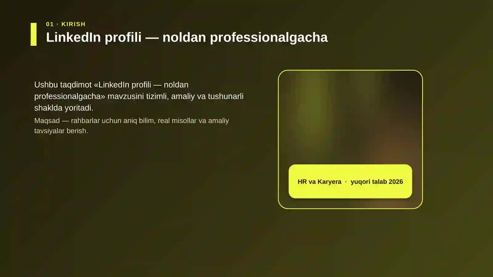 LinkedIn profili — noldan professionalgacha 4