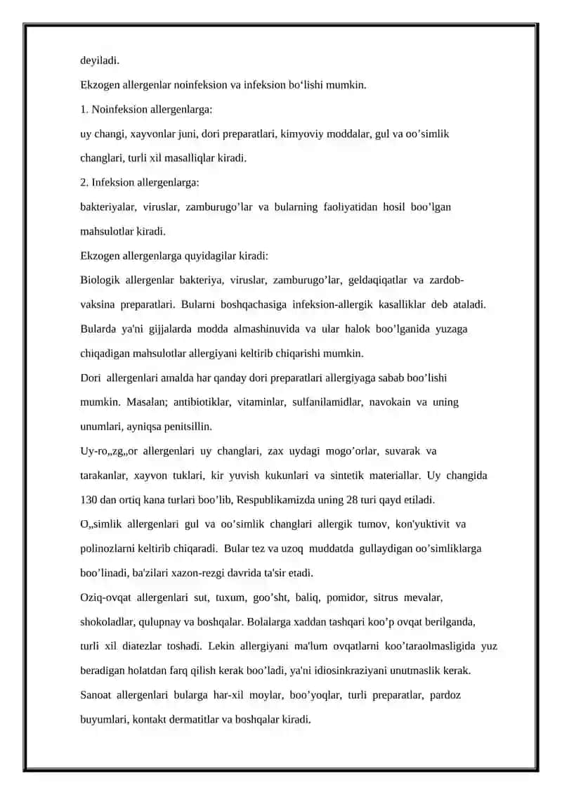 ALLERGIYA SIMPTOMLARI VA ULARNI DAVOLASHDA FARMATSEVTIK YORDAM 4