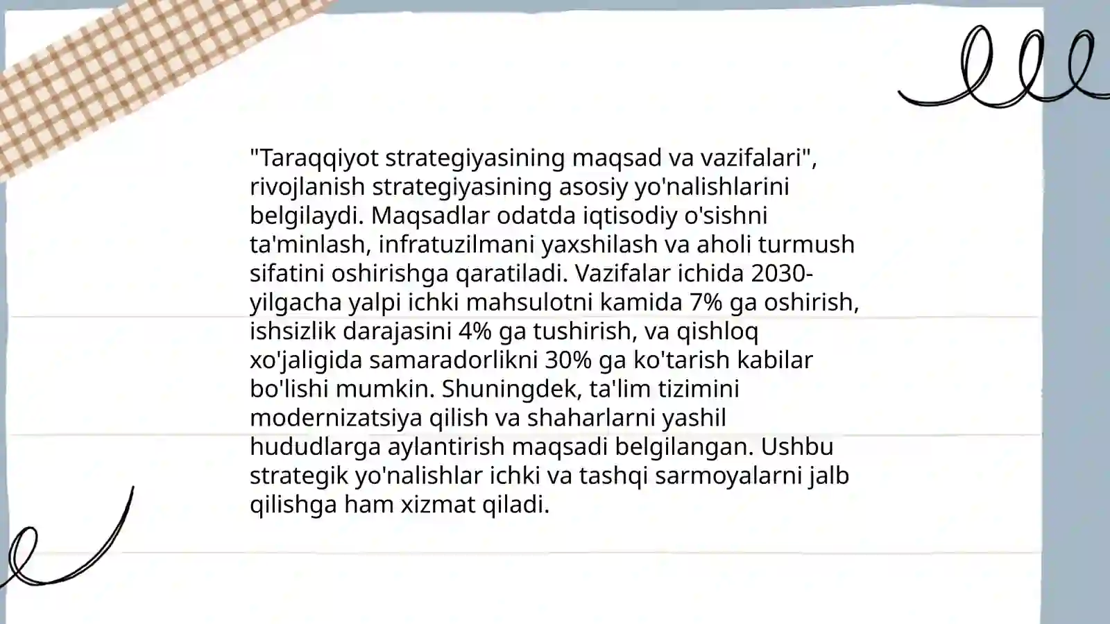 Harakatlar strategiyasidan- taraqqiyot strategiyasi sari 4