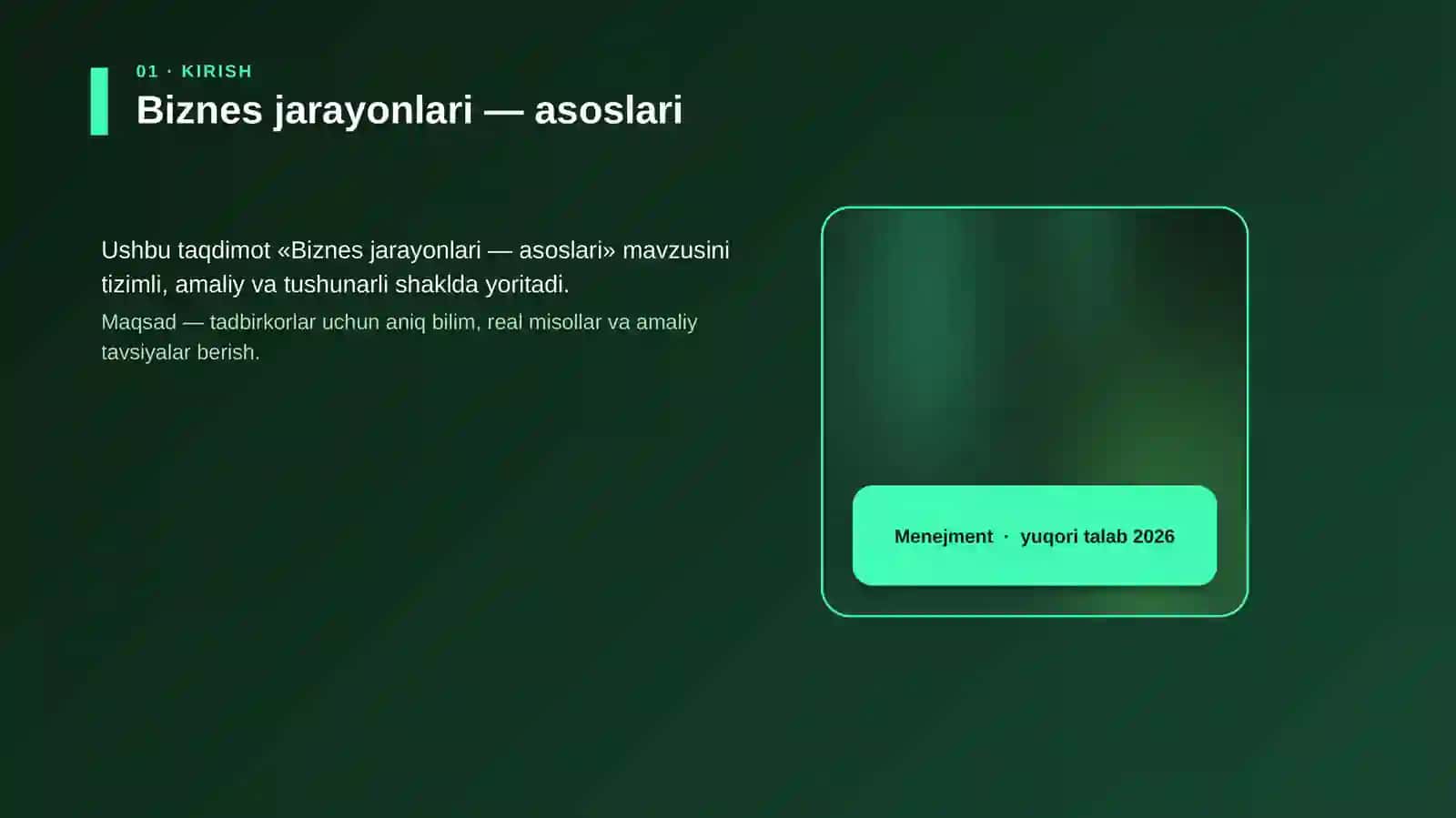 Biznes jarayonlari — asoslari 4
