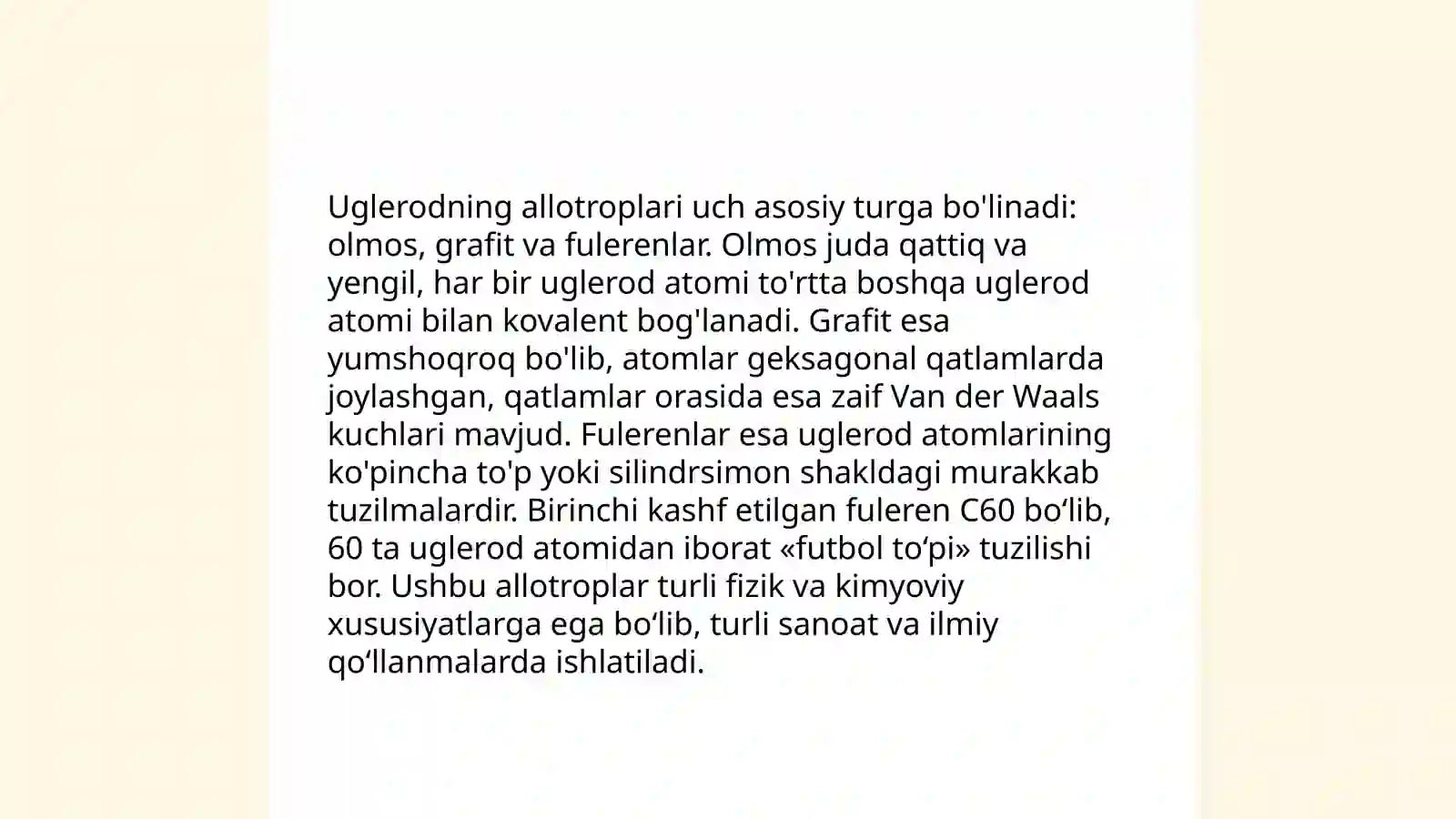IV A guruh elementlari (C misolida) 4