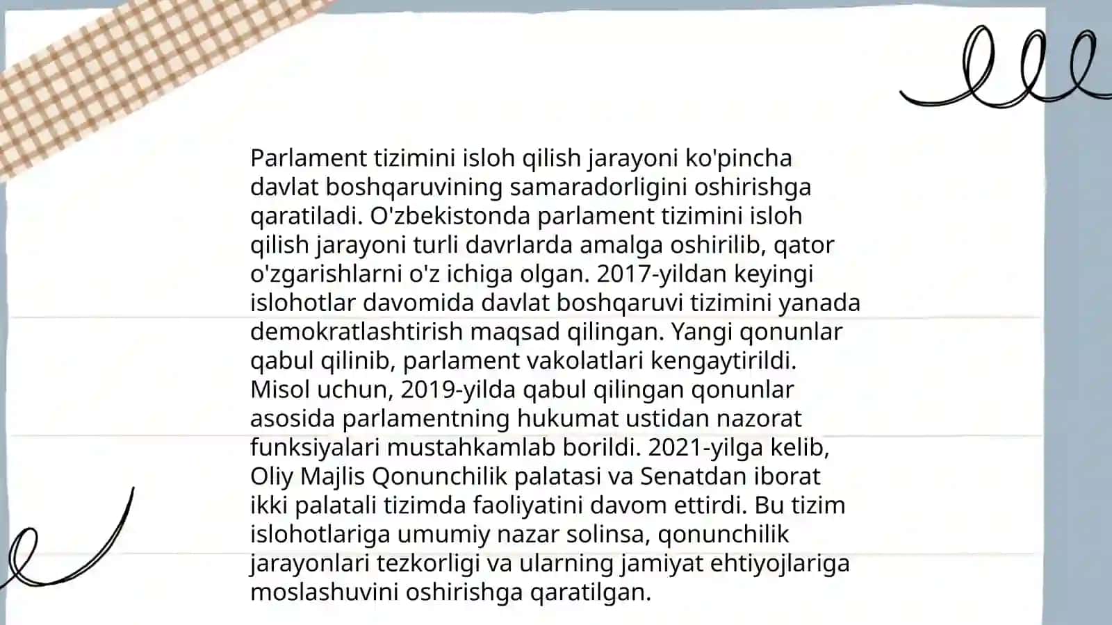 Mustaqillik yillarida davlat boshqaruvi tizimida amalga oshirilgan islohotlar 4