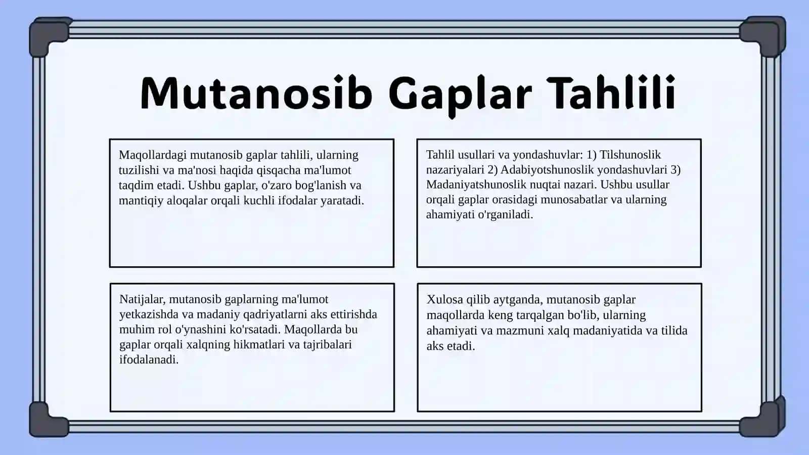Xalq maqollarida mutanosib tarkibli qo shma gaplar 4