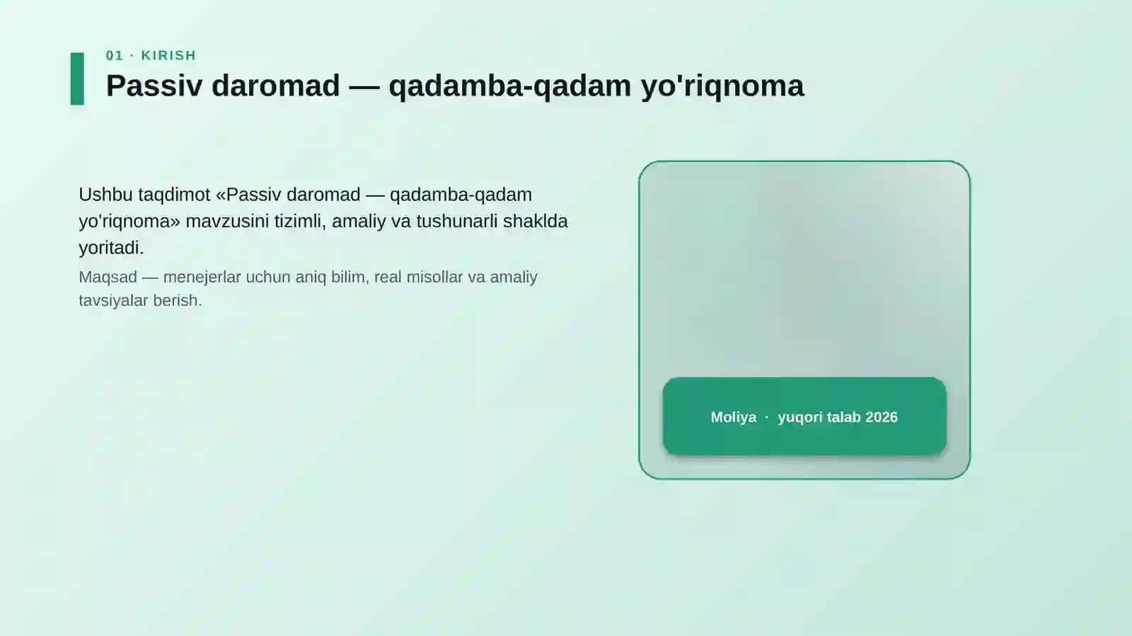 Passiv daromad — qadamba-qadam yo'riqnoma 4