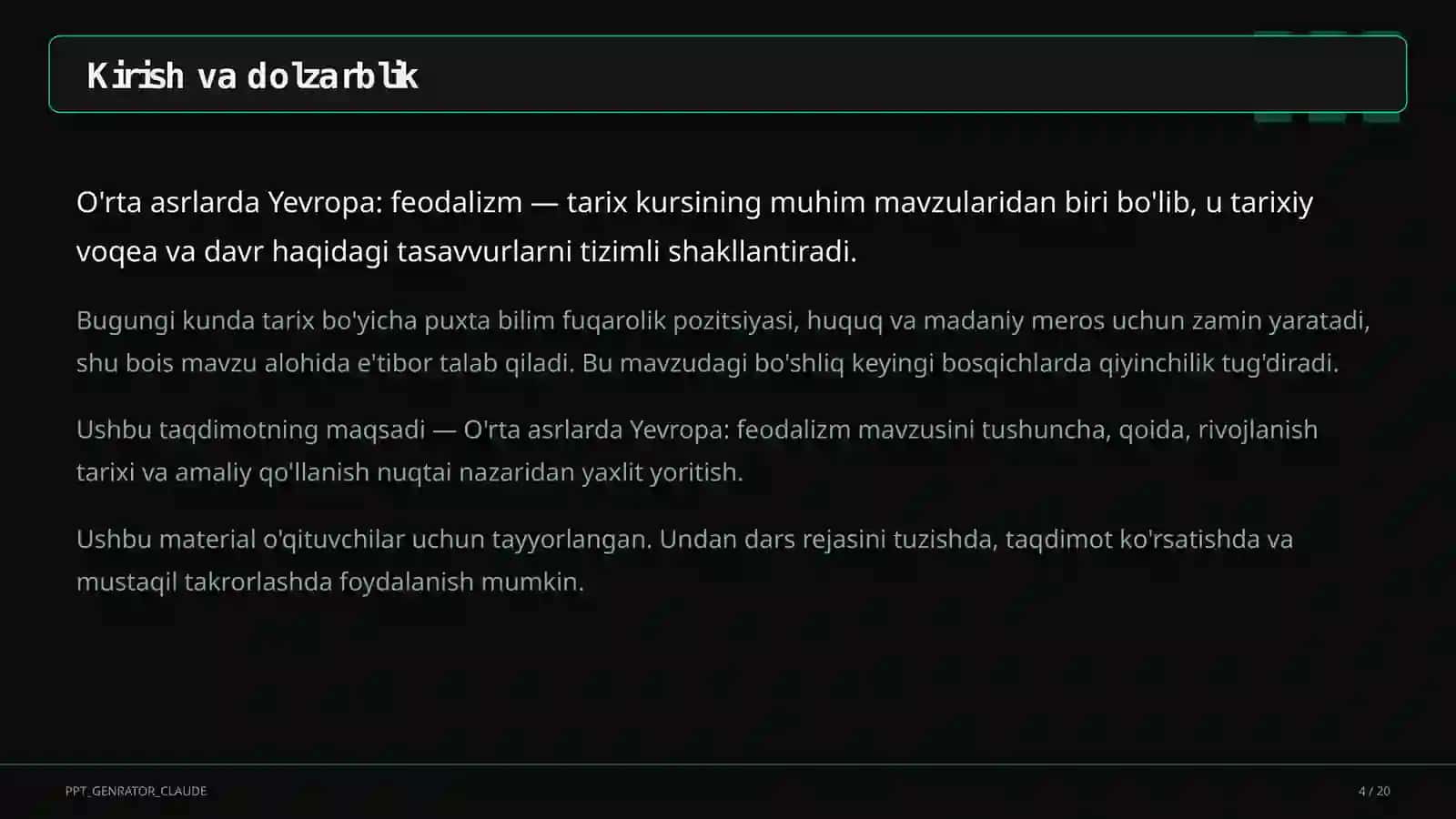 O'zbekiston va jahon tarixi (5–11) 1