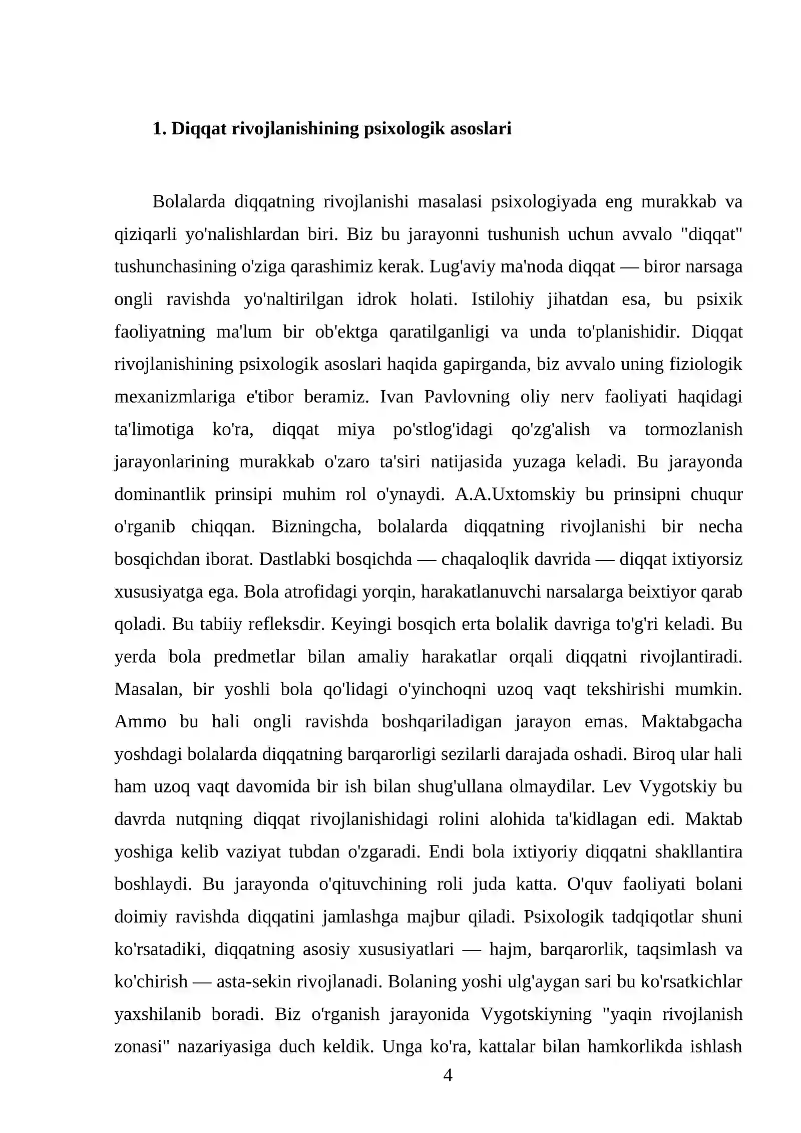 Bolalarda diqqatning rivojlanishi 4