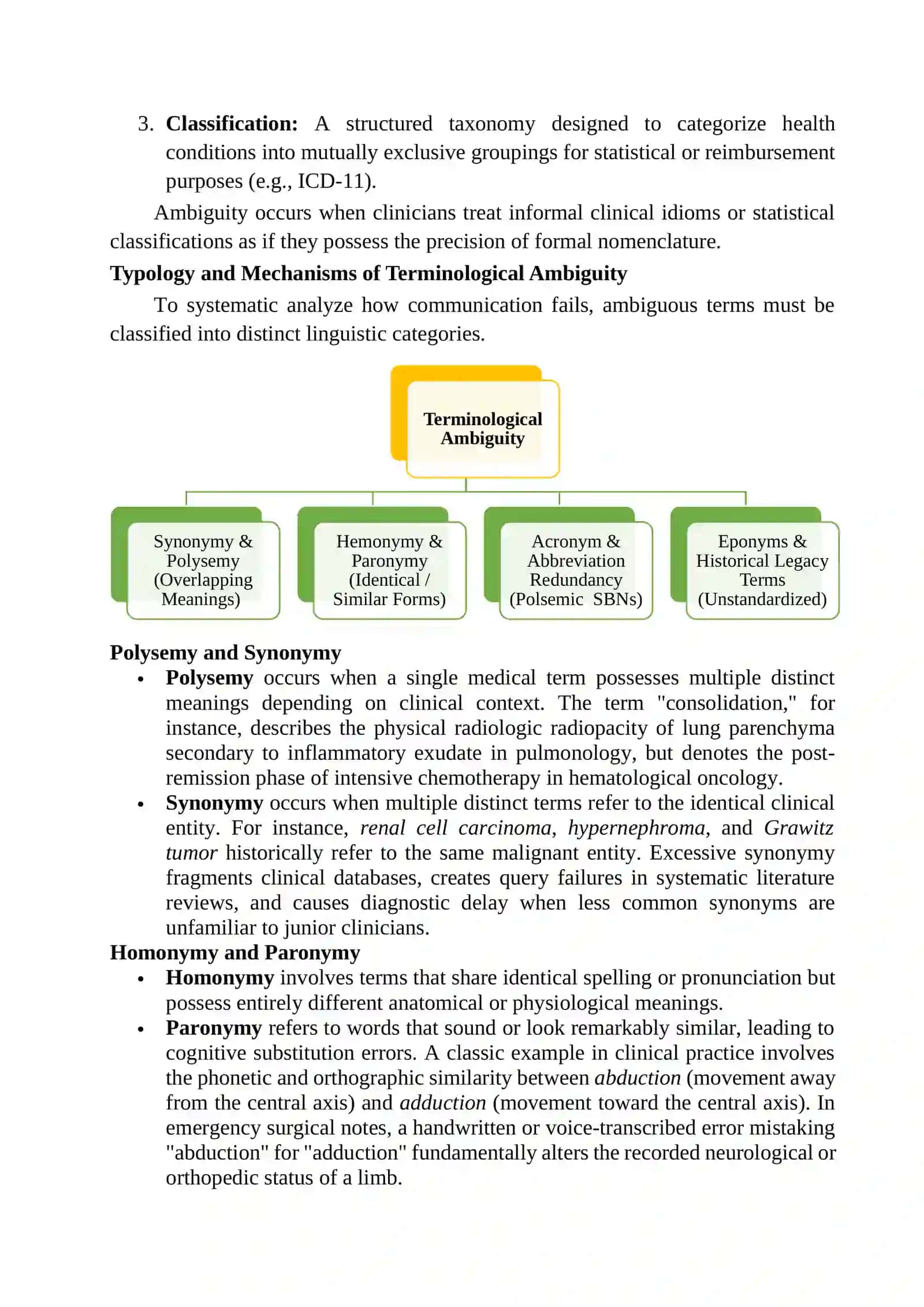 THE IMPACT OF TERMINOLOGICAL AMBIGUITY ON CLINICAL PRACTICE AND SCIENTIFIC COMMUNICATION IN MEDICINE 4