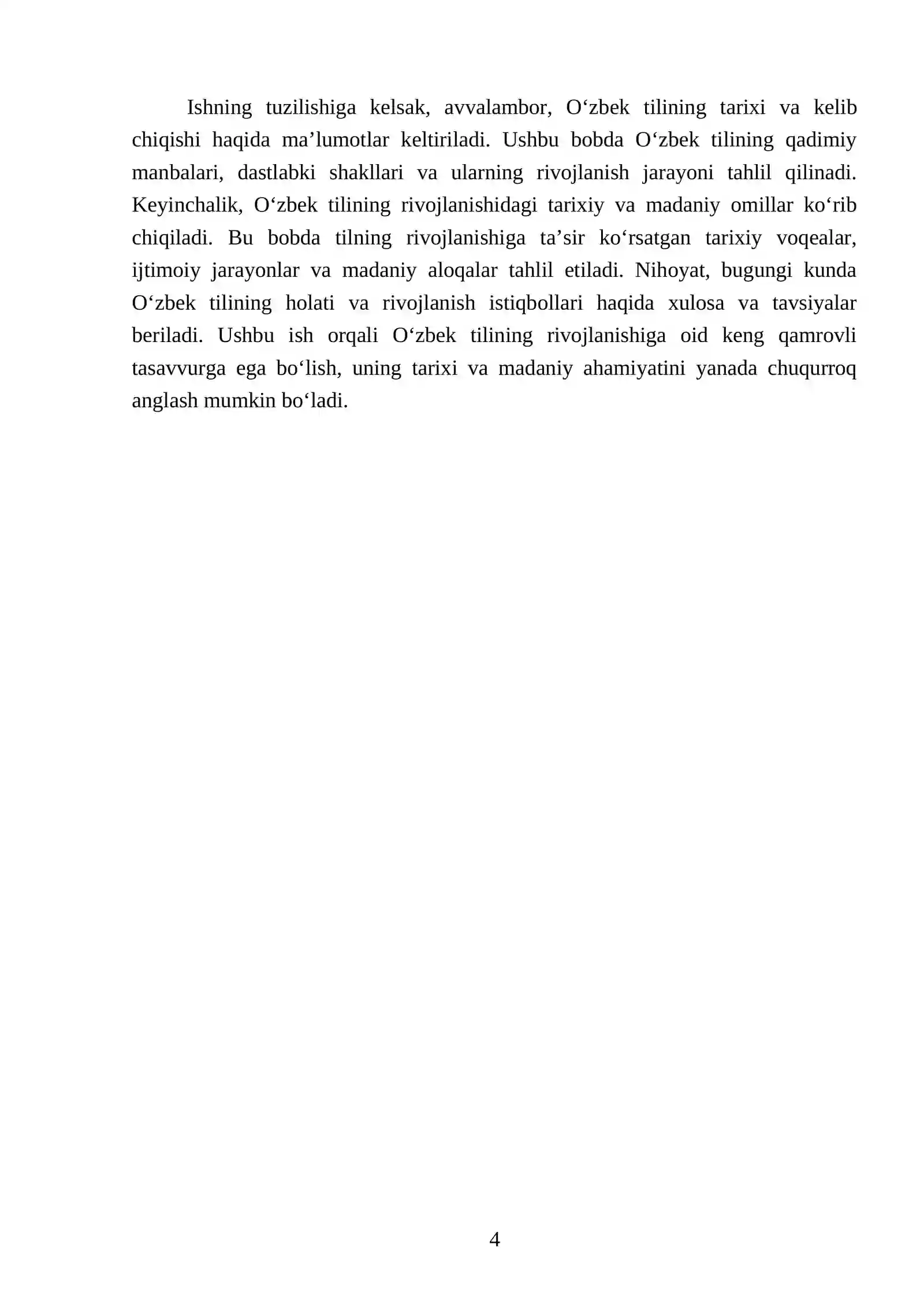 Oʻzbek tilining rivojlanish bosqichlari 4