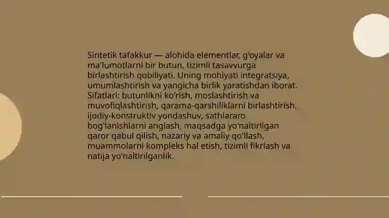 Analitik tafakkur 4