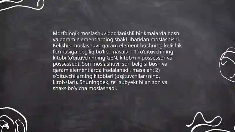 Moslashuv bog‘lanishli birikma 4