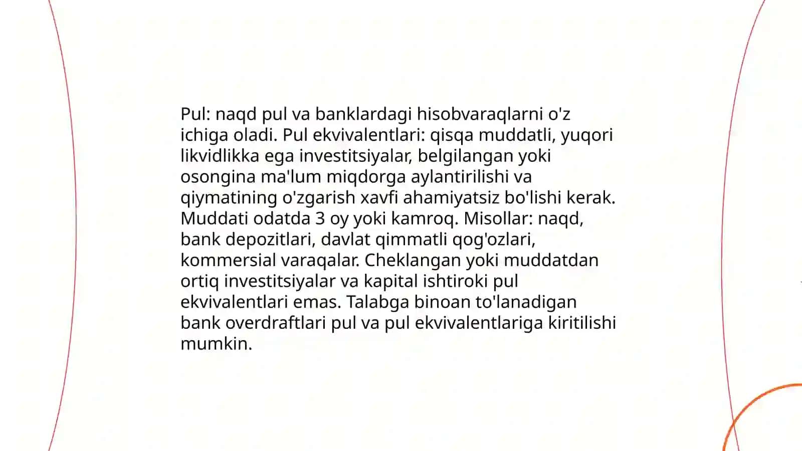 Pul oqimlari to'g'risida hisobotni tuzish (MHXS(IAS(IFRS) 4